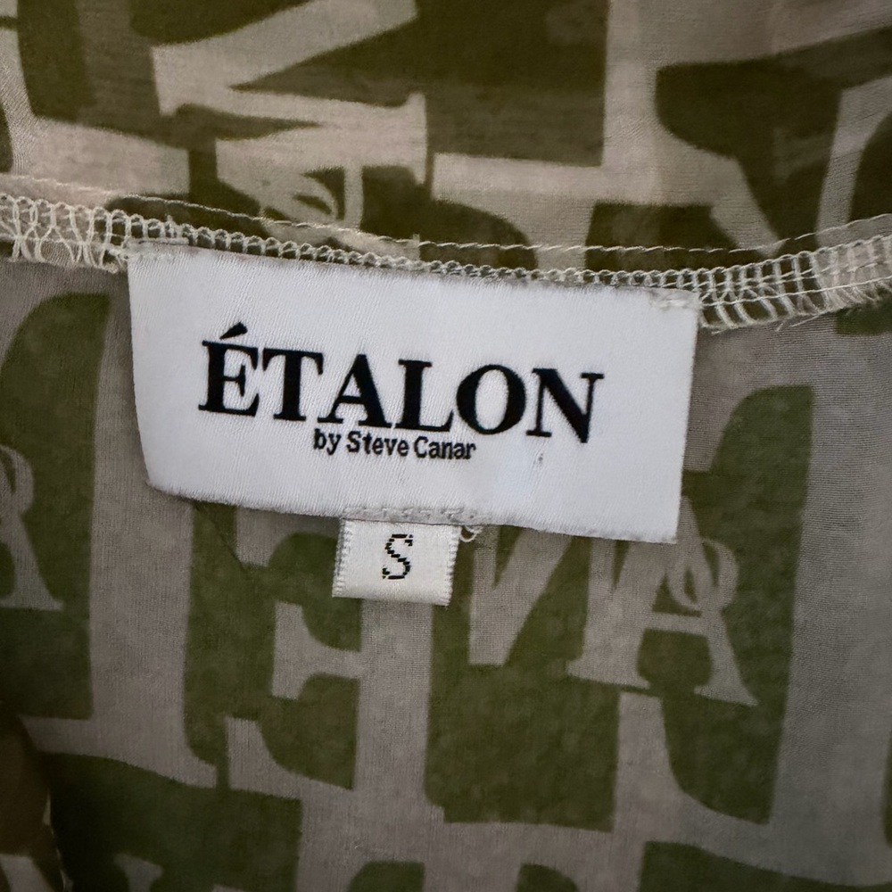 Étalon by Steve Canar Monogram Chiffon Dress Shirt - Picture 3 of 5